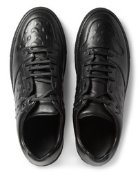 Balenciaga Debossed Leather Sneakers