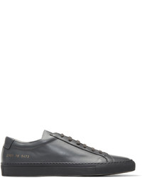 Common Projects Grey Achilles Low Duo Tone Sneakers