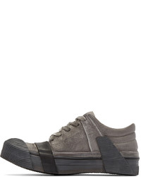 Boris Bidjan Saberi Grey Leather Bamba 3 Sneakers
