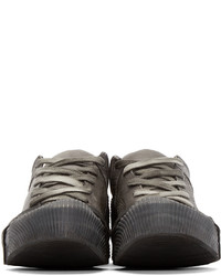 Boris Bidjan Saberi Grey Leather Bamba 3 Sneakers