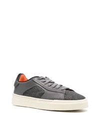 Santoni Panelled Lace Up Sneakers