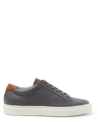 Brunello Cucinelli Suede Trimmed Full Grain Leather Sneakers