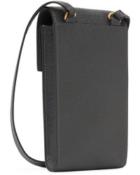 Thom Browne Grey Leather Messenger Bag