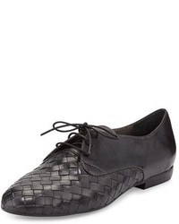 Charcoal Leather Oxford Shoes
