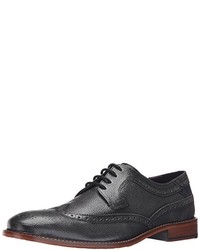 Charcoal Leather Oxford Shoes
