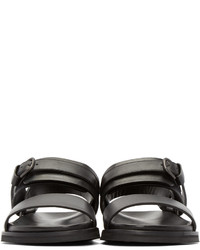 Maison Margiela Black Leather Strap Sandals