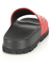 Gucci Pursuit Treck Leather Slides