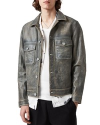 AllSaints Jenso Distressed Leather Jacket