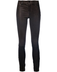 J Brand Cropped Skinny Leather Trousers