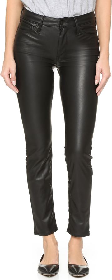 mother faux leather pants