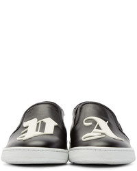 Palm Angels Black Logo Slip On Sneakers