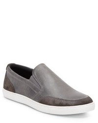 Joe's Jeans Robby Leather Suede Slip On Sneakers