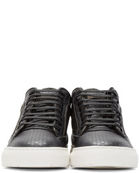 Etq Amsterdam Black Leather Meriva Mid 2 Sneakers