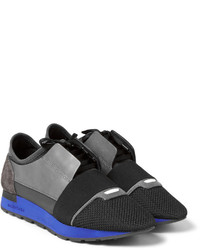 Balenciaga Panelled Leather Mesh And Neoprene Sneakers
