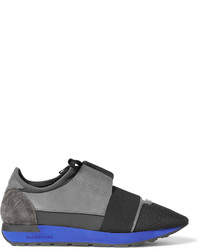 Balenciaga Panelled Leather Mesh And Neoprene Sneakers