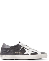 Golden Goose Deluxe Brand Superstar Distressed Leather Nubuck And Canvas Sneakers
