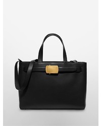 Calvin Klein Calf Small Tote With Roller Buckle