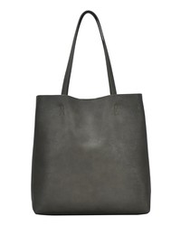 ANTIK KRAFT Faux Leather Northsouth Tote With Removable Pouch