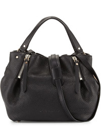 Burberry Leather Small Zip Tote Bag Black