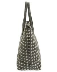 Deux Lux St Lucia Two Tone Woven Faux Leather Tote