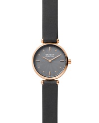 Skagen Amberline Leather Watch