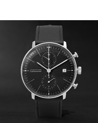 Junghans Max Bill Chronoscope 40mm Stainless Steel And Leather Watch