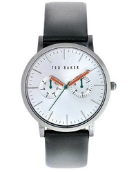 Ted Baker London Multifunction Leather Strap Watch 40mm