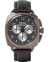 The Brakeman 40mm Stainless Steel And Pebble Grain Leather Chronograph Watch