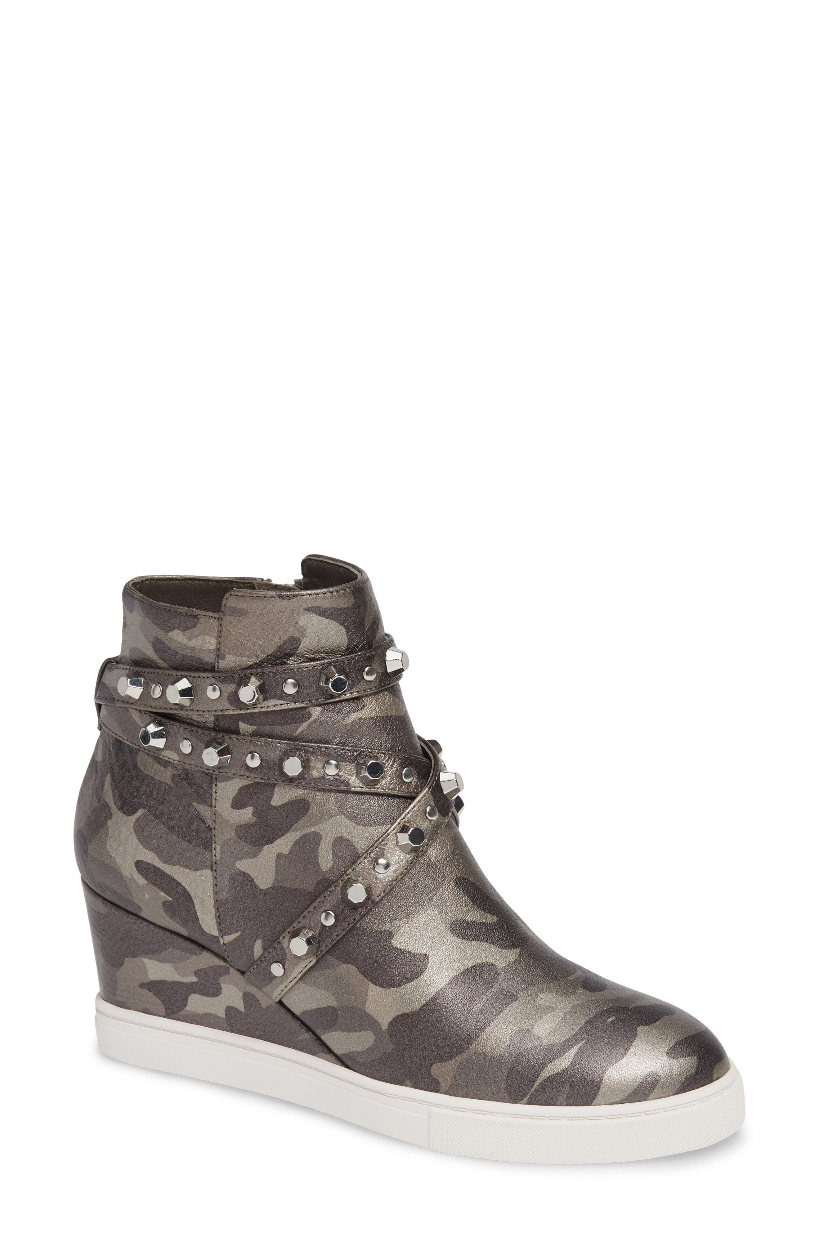 studded wedge sneakers