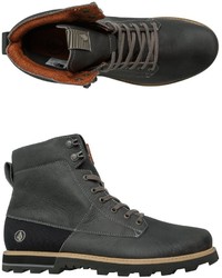 Charcoal Leather Work Boots
