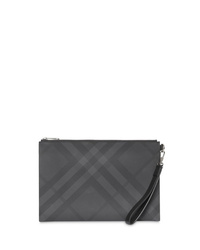 Burberry London Check And Leather Zip Pouch