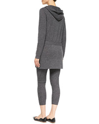 Neiman Marcus Cashmere Ribbed Leggings Derby Gray
