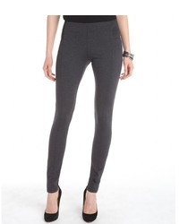 RD Style Charcoal Stretch Cotton Blend Elastic Panel Waist Leggings