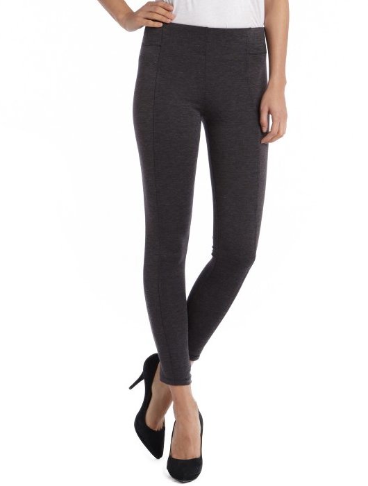 Silva Charcoal Stretch Ponte Knit High Waist Basic Leggings, $75 ...