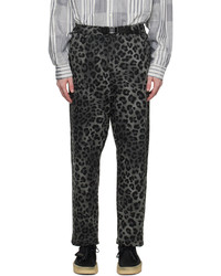 Charcoal Leopard Chinos