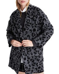 Charcoal Leopard Coat