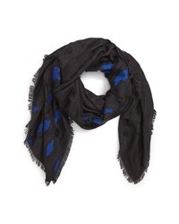 Charcoal Leopard Scarf