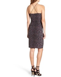 Leith Ruched Leopard Print Dress