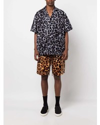 Mastermind Japan Leopard Print Short Sleeved Shirt