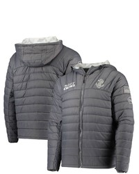 Colosseum Graycamo Navy Mid Oht Military Appreciation Iceman Snow Puffer Full Zip Hoodie Jacket At Nordstrom