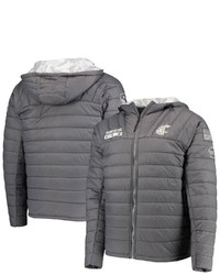 Colosseum Graycamo Washington State Cougars Oht Military Appreciation Iceman Snow Puffer Full Zip Hoodie Jacket At Nordstrom