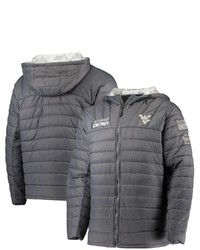 Colosseum Graycamo West Virginia Mountaineers Oht Military Appreciation Iceman Snow Puffer Full Zip Hoodie Jacket At Nordstrom