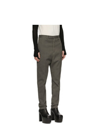 Rick Owens Grey Linen Astaires Trousers