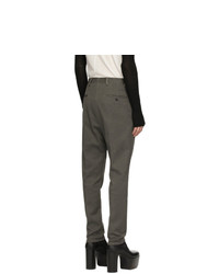 Rick Owens Grey Linen Astaires Trousers