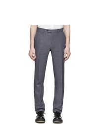 Eidos Grey Linen Slim Suit Trousers