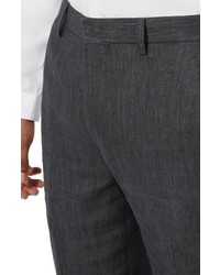 Topman Skinny Fit Linen Suit Trousers