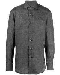 Barba Spread Collar Linen Shirt