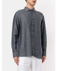 120% Lino Textured Longsleeved Shirt