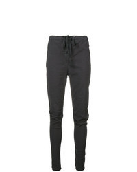 Charcoal Linen Tapered Pants