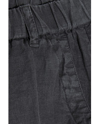 James Perse Linen Tapered Pants Dark Gray